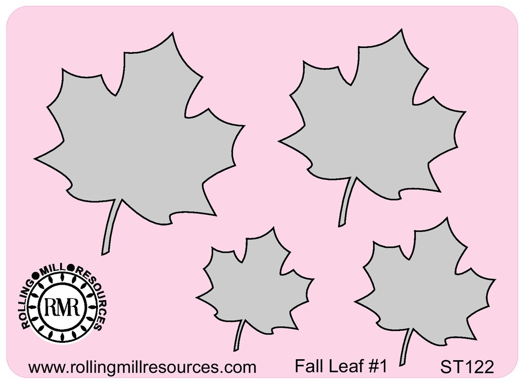 Stencil 122 (fall Leaf #1) 4.0" X 5.25" - Etsy