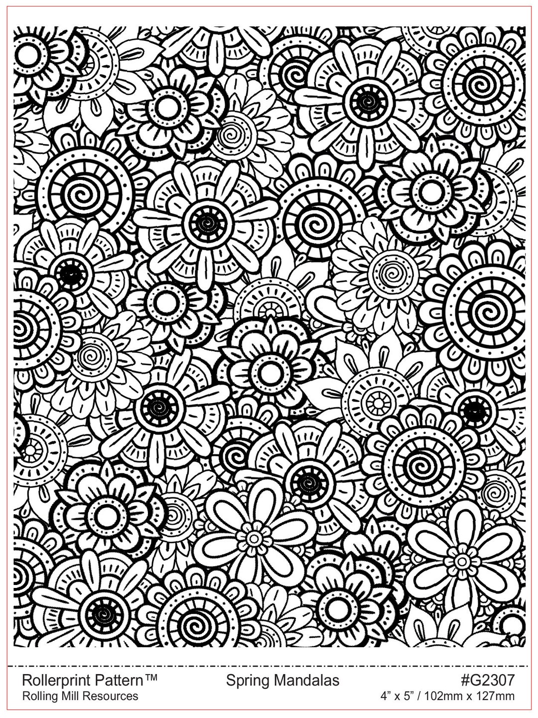 2307 (spring Mandalas) Low Relief Pattern 3