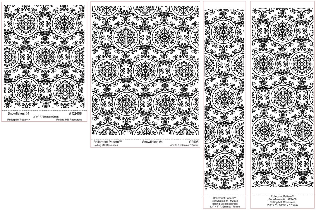2408(snowflakes #4) Low Relief Pattern 3