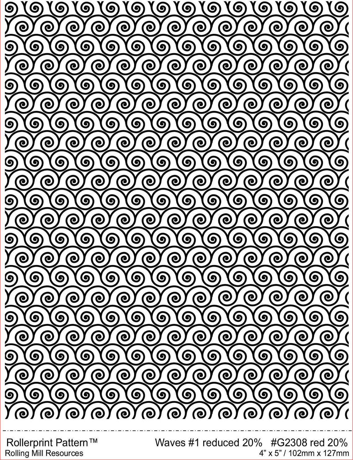 2308 (waves #1) Low Relief Pattern 3