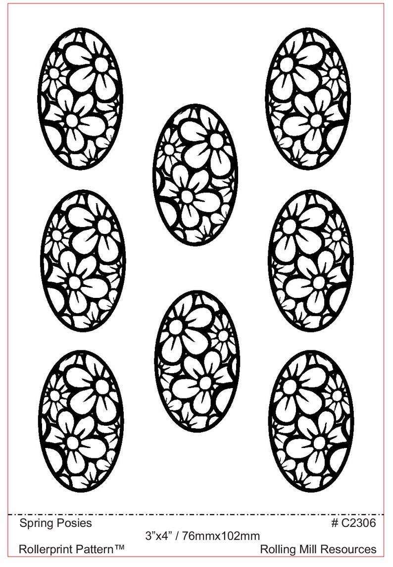 2306 (spring Posies) Low Relief Pattern 3