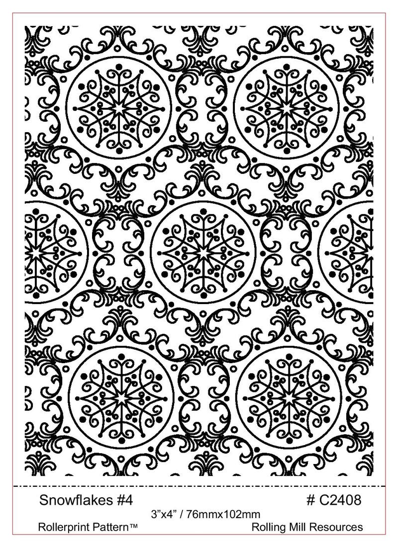 2408(snowflakes #4) Low Relief Pattern 3