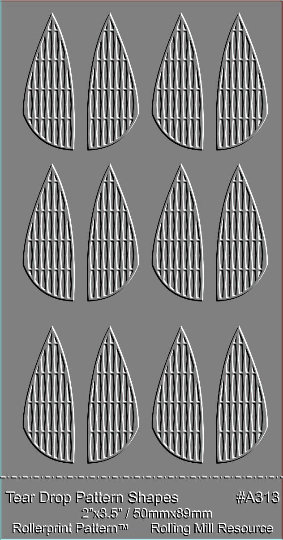 A313 Tear Drop Shapes for the Rolling Mill Low Relief | Etsy