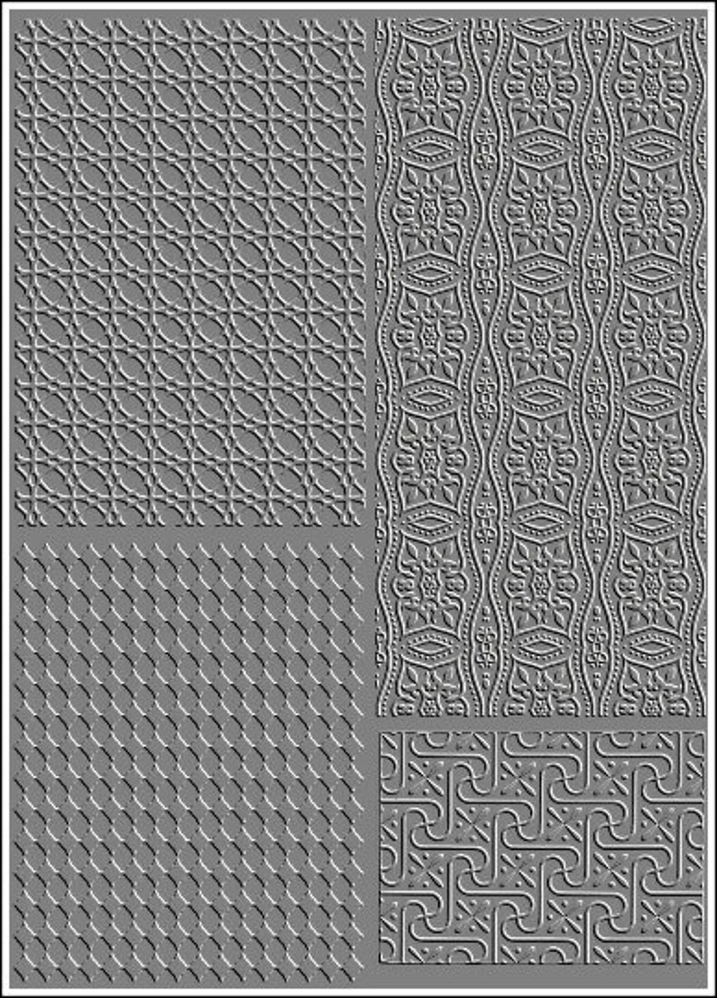 J920 Ornament I Rolling Mill Low Relief Pattern 5x7 Laser Engraved Paper image 1