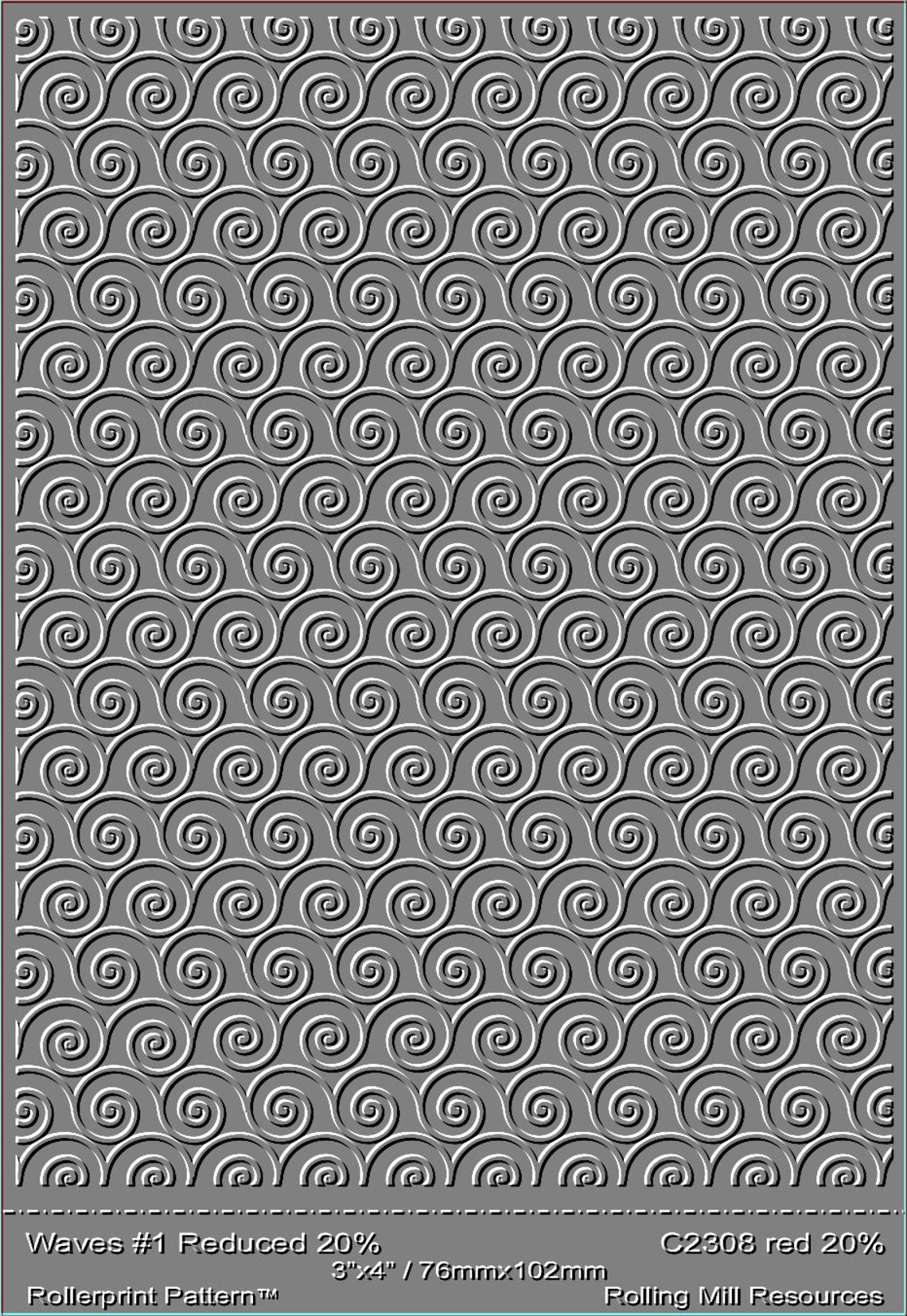2308 (waves #1) Low Relief Pattern 3