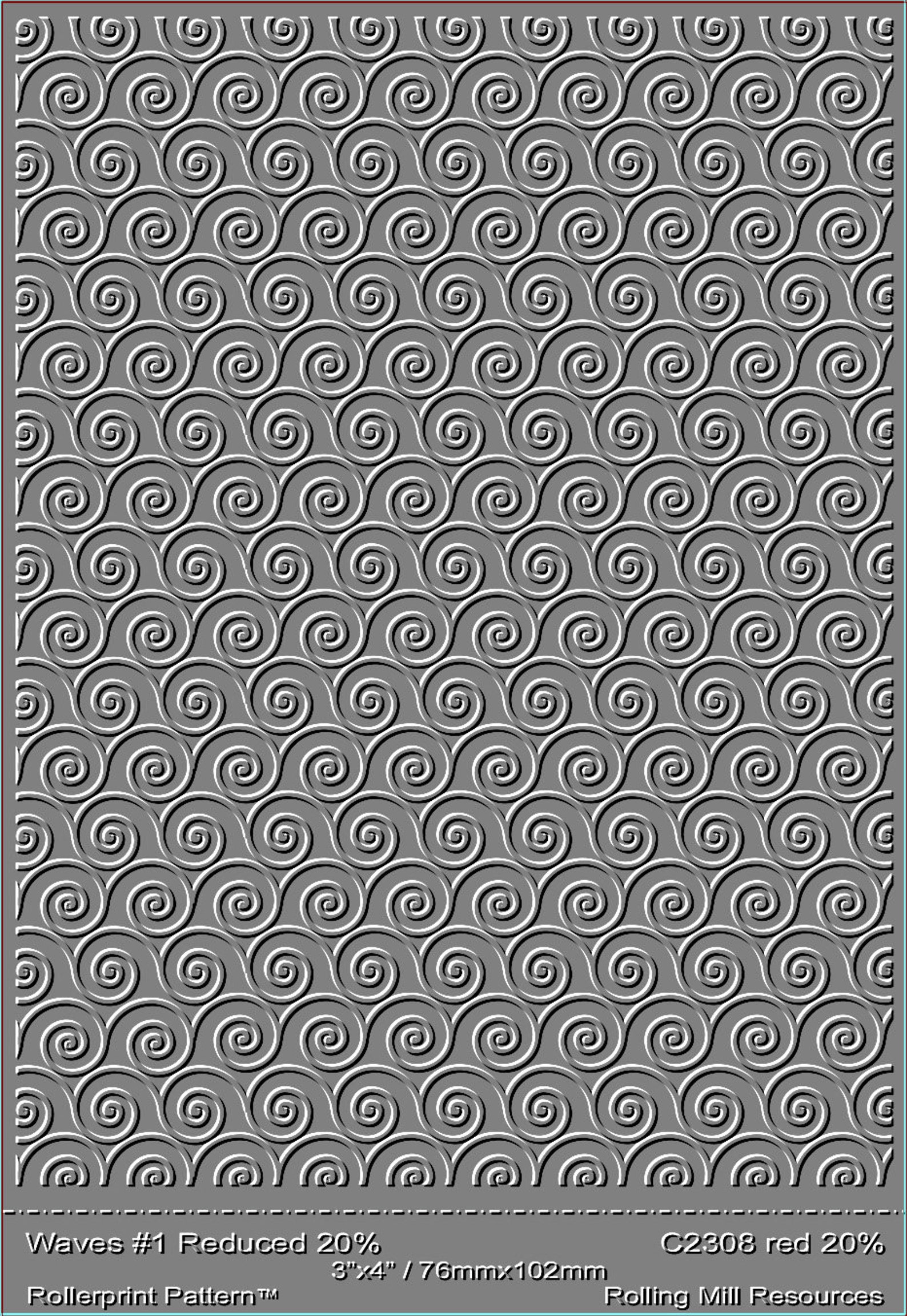 2308 (waves #1) Low Relief Pattern 3