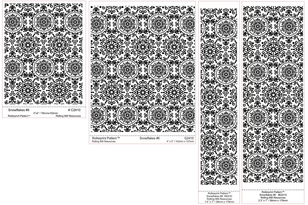 2410(snowflakes #6) Low Relief Pattern 3