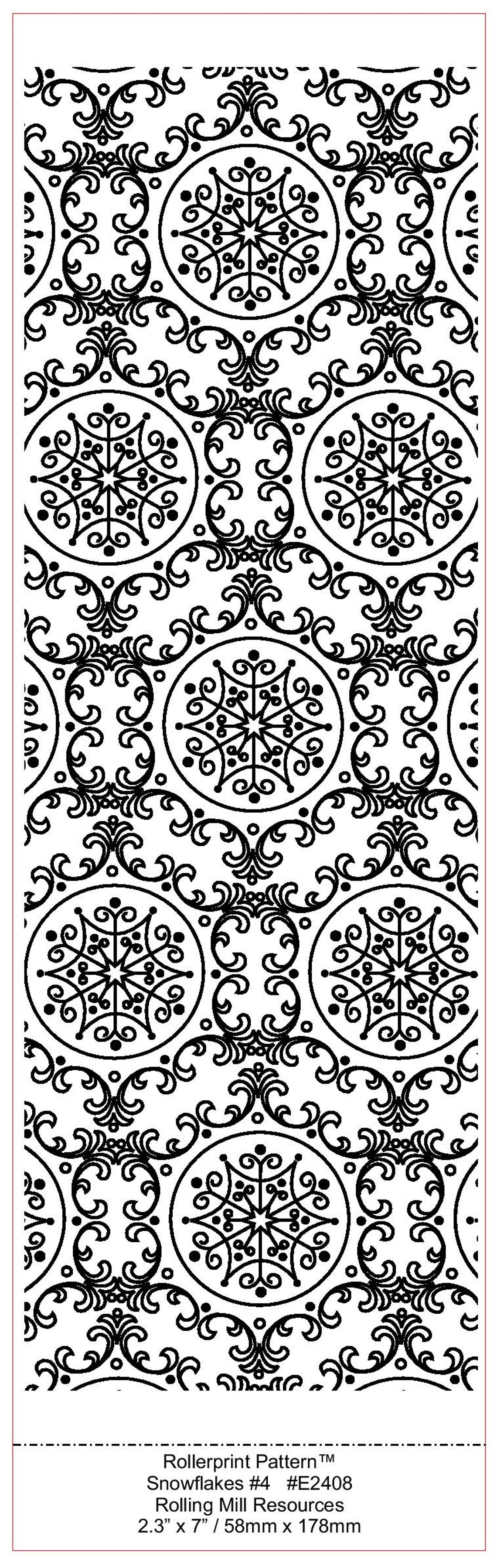 2408(snowflakes #4) Low Relief Pattern 3