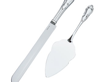 Classic Collection Cake Knife & Serving Set in Silver