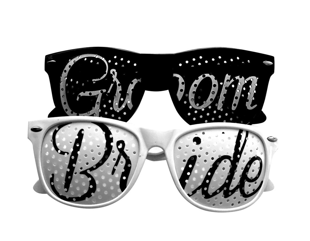 17 Main Bridal Party Wedding Party Sunglasses Set of 2 bride & Groom Etsy
