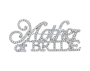 Mother of the Bride Rhinestone Pin - Silver