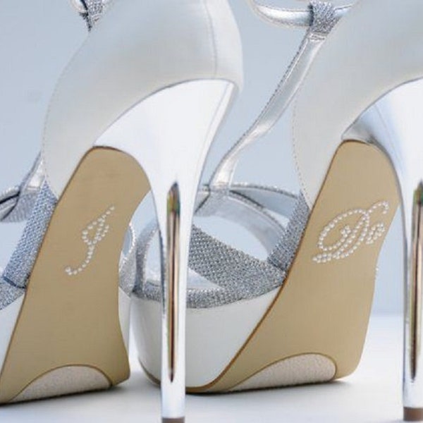 Wedding Shoes Pearl "I Do" Shoe Applique Stickers White