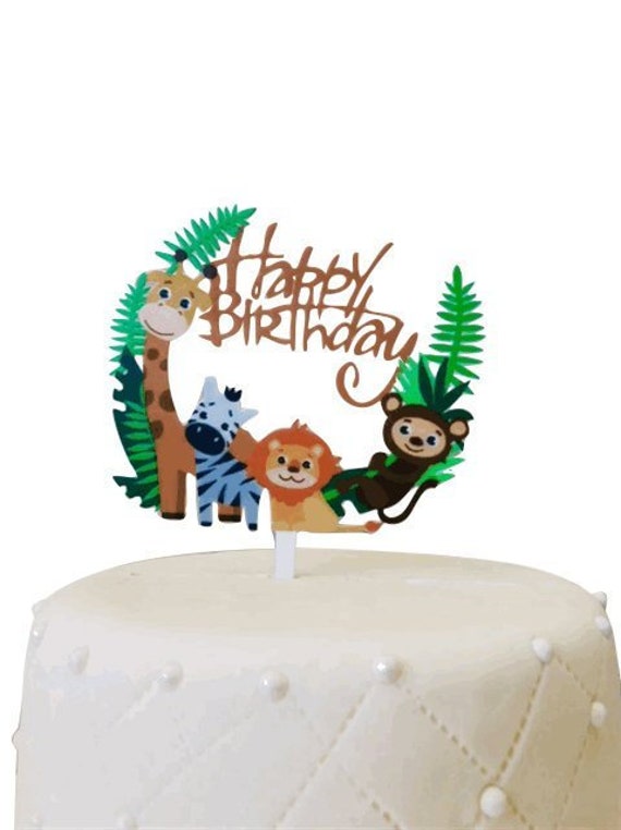 Anniversaire Gateau Jungle Theme Enfant Etsy Anniversaire Gateau Jungle Theme Enfant Etsy