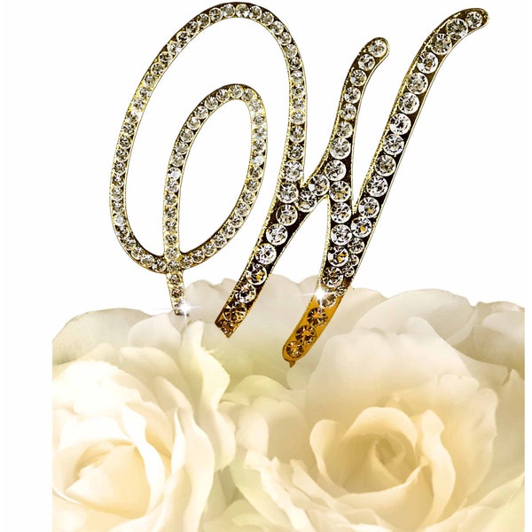 Letter W Cake Topper - Etsy