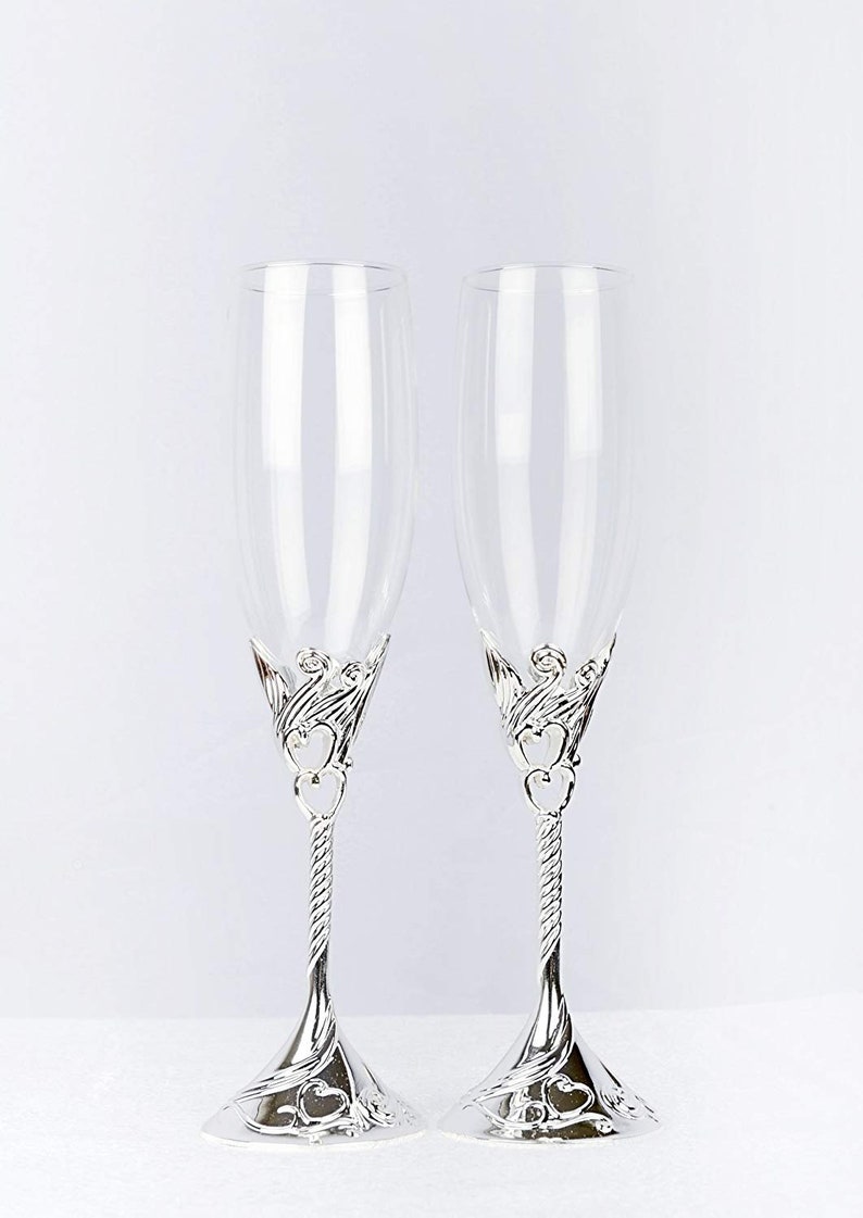 Unik Occasions Wedding Toasting Glasses and Cake Serving Set
