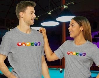 Pride Billiards Shirt with Rainbow Colors, 8 Color Options, Unisex