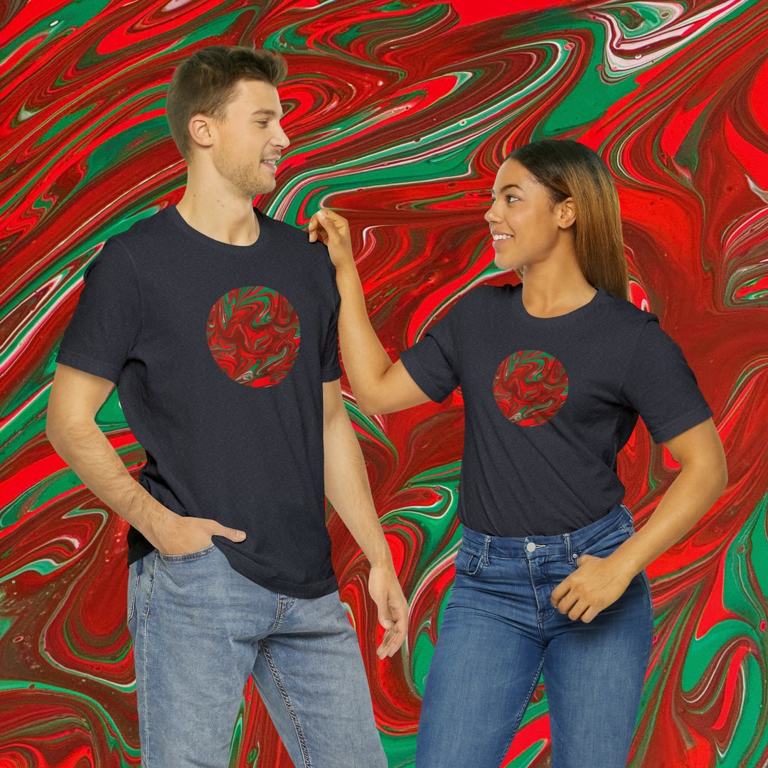 Abstract Art Shirt Inspired by an Acrylic Paint Pour Featuring Etsy