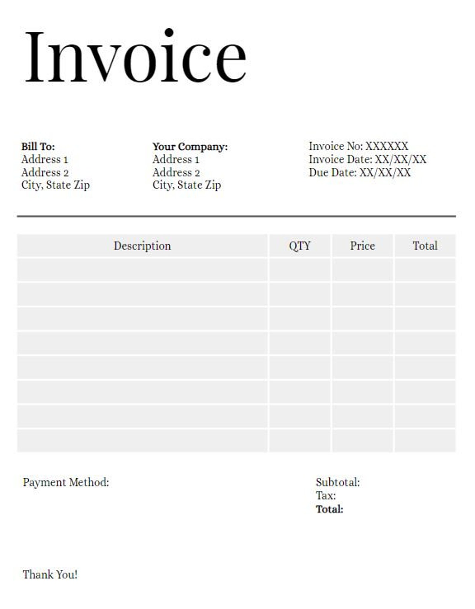 invoice-template-printable-invoice-digital-download-google-etsy