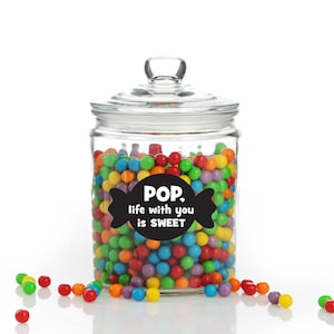 Personalised Life is Sweet Lolly Jar