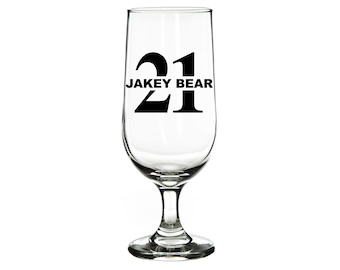 Personalised 21st Birthday Beer Glass