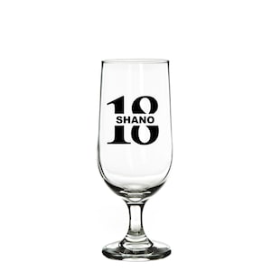 Personalised 18th Birthday Beer Glass