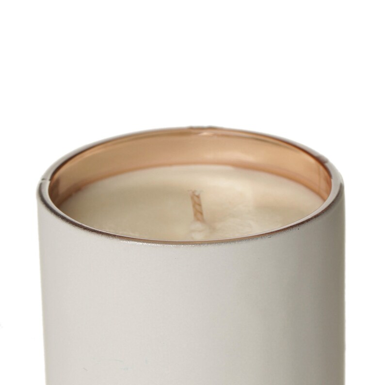 Personalised White Soy Candle With Glass Cloche Etsy