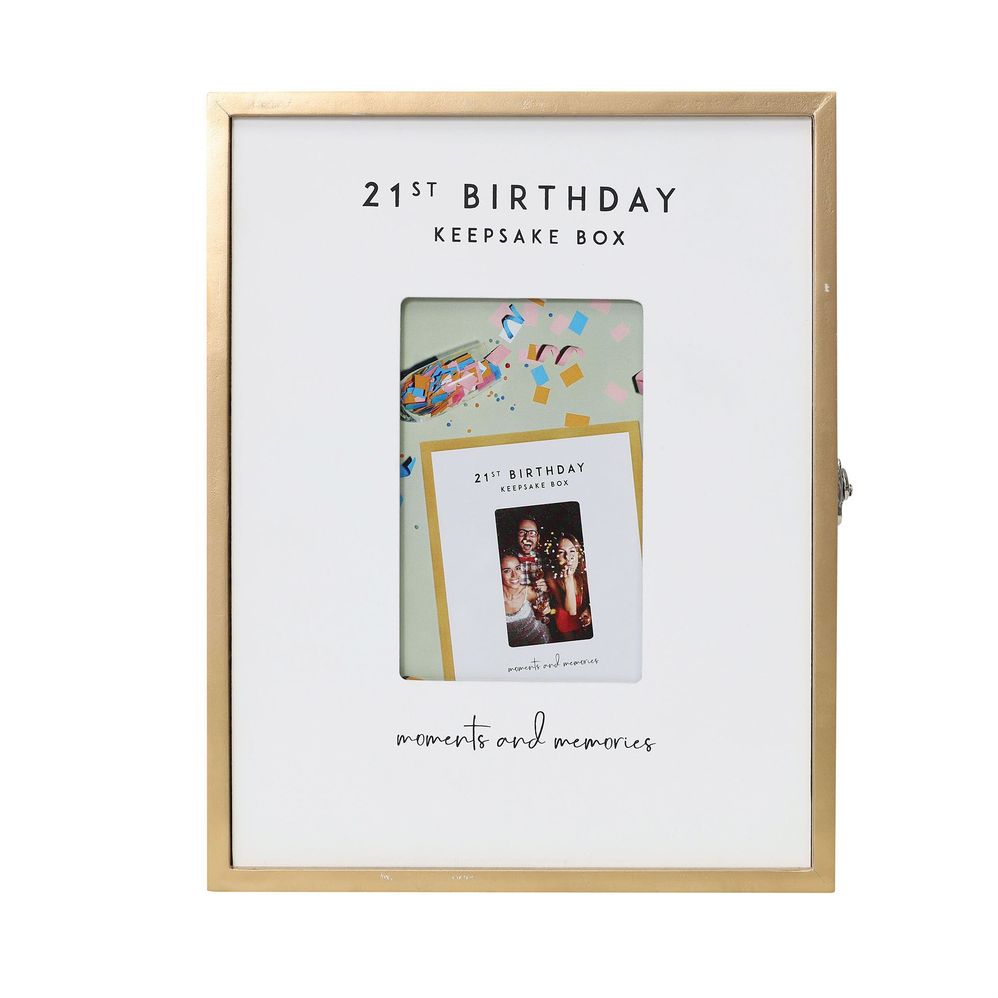 Personalised 21st Gold Keepsake Box with Photo Frame Etsy