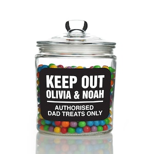 Personalised Keep Out Large Lolly Jar