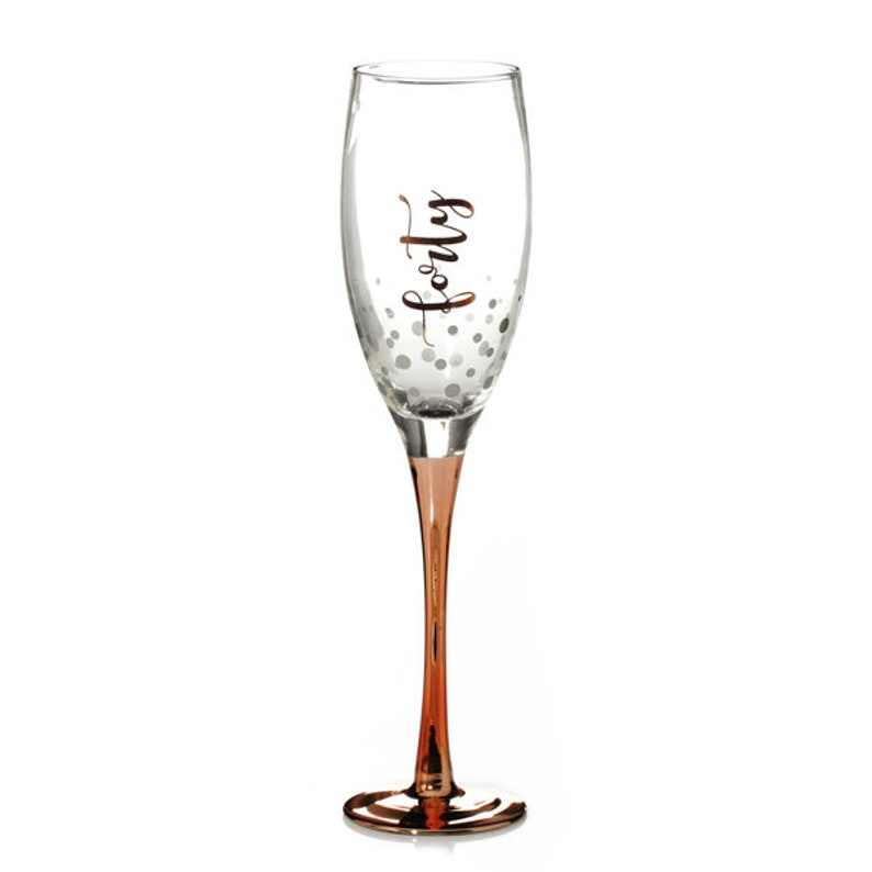 Personalised Rose Gold 40th Birthday Champagne Flute Etsy