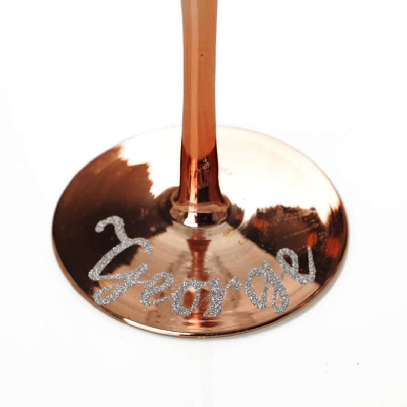 Personalised Rose Gold 30th Number Birthday Wine Glass image 3