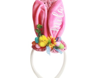 Personalised Mad Hatter Easter Pink Hat Headband