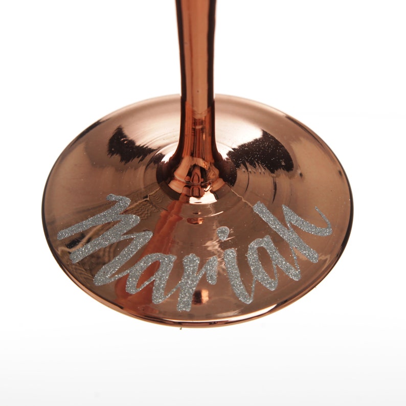 Personalised Rose Gold Sorry If My Child Is The Reason You Drink Wine Glass