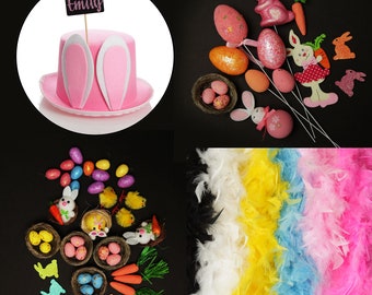 DIY Personalised Girl Easter Hat Lucky Dip Kit