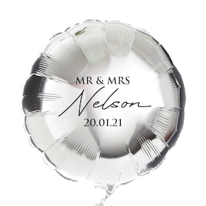 Personalised Silver Foil Balloon - Chrome Finish