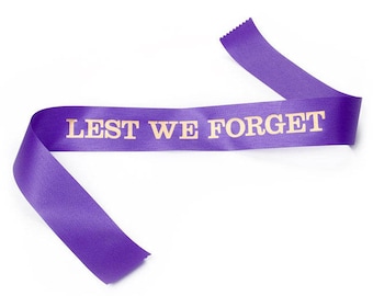 Lest We Forget Ribbon Sash (1m L)