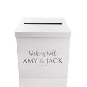 Personalised Wedding White Wishing Well Box