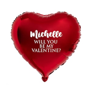 Personalised Red Heart Foil Balloon