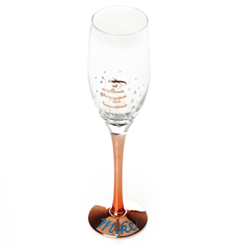 Personalised Rose Gold 50th Birthday Champagne Flute Etsy