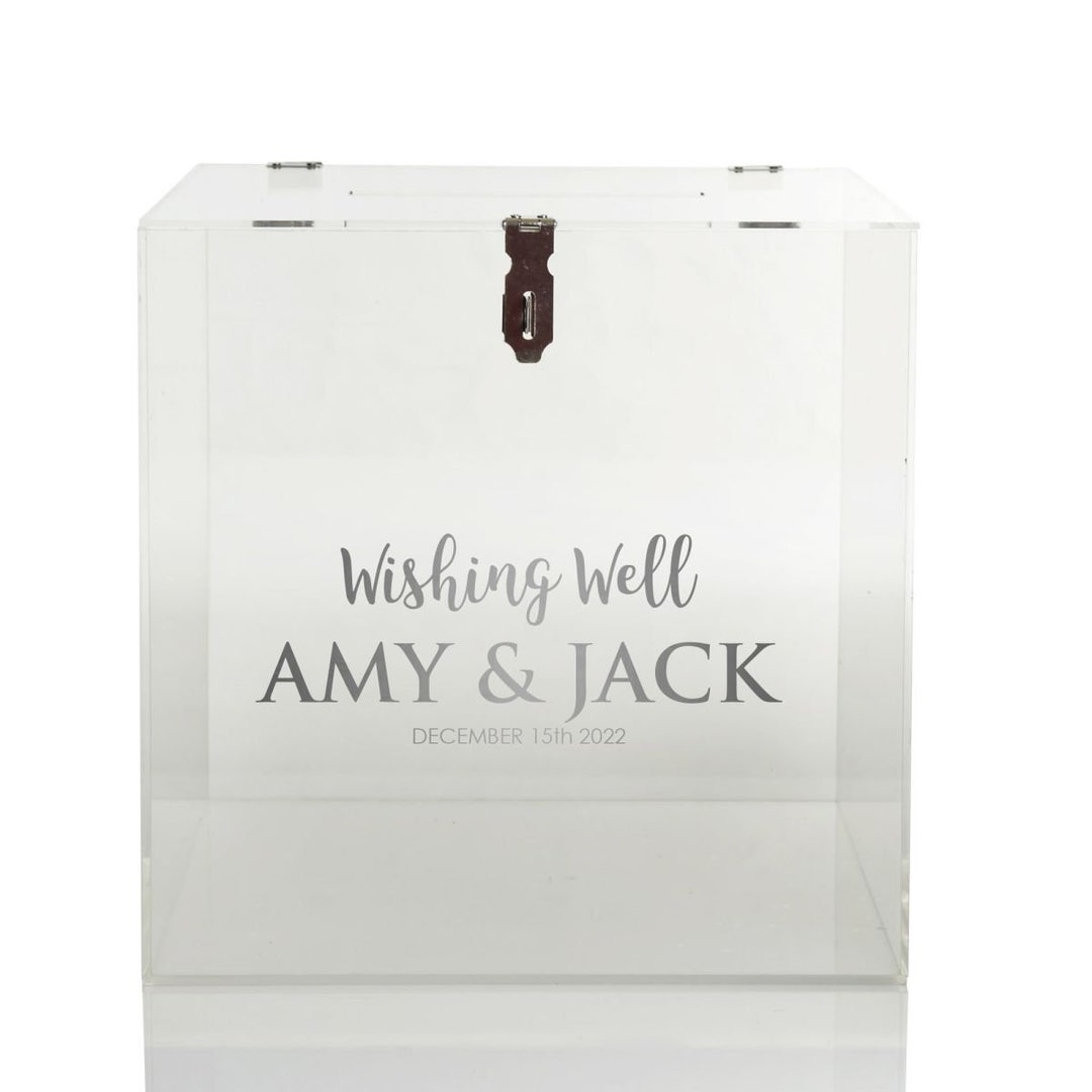 Personalised Acrylic Wedding Wishing Well Box Etsy — free download