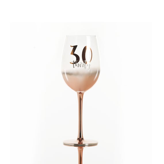 Personalised 30th Birthday Ombre Wine Glass Etsy Denmark