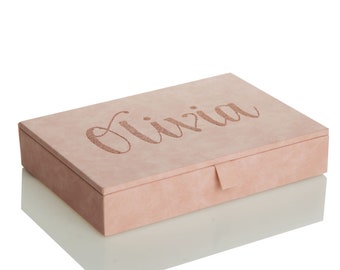 Personalised Small Pink Jewellery Box