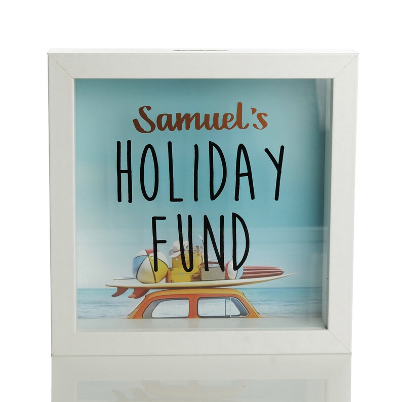 Personalised Holiday Fund Money Box Etsy