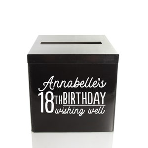Personalisierte Geburtstag Schwarz Wunsch gut Box
