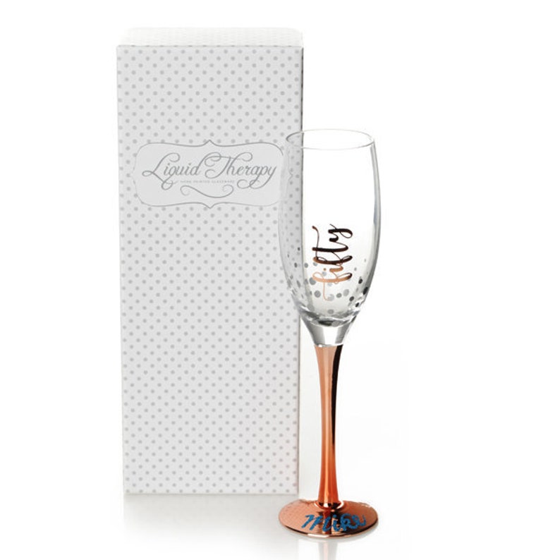 Personalised Rose Gold 50th Birthday Champagne Flute Etsy