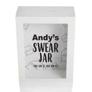 Personalisierte Swear Glas Spardose