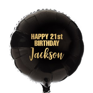 Palloncino in lamina nera personalizzato - finitura opaca