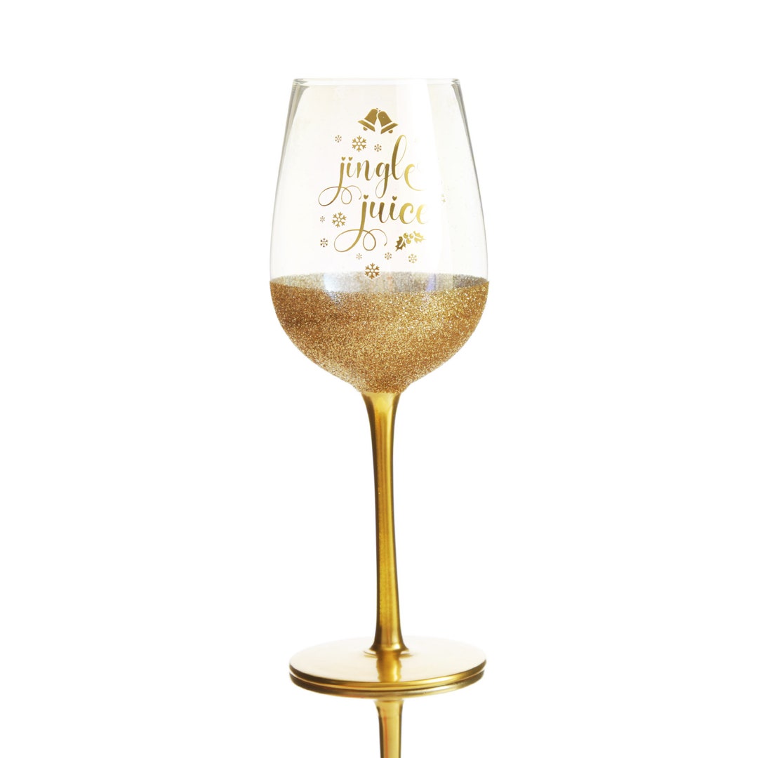 Jogskeor Jingle Juice Christmas Wine Glass, 15 Oz
