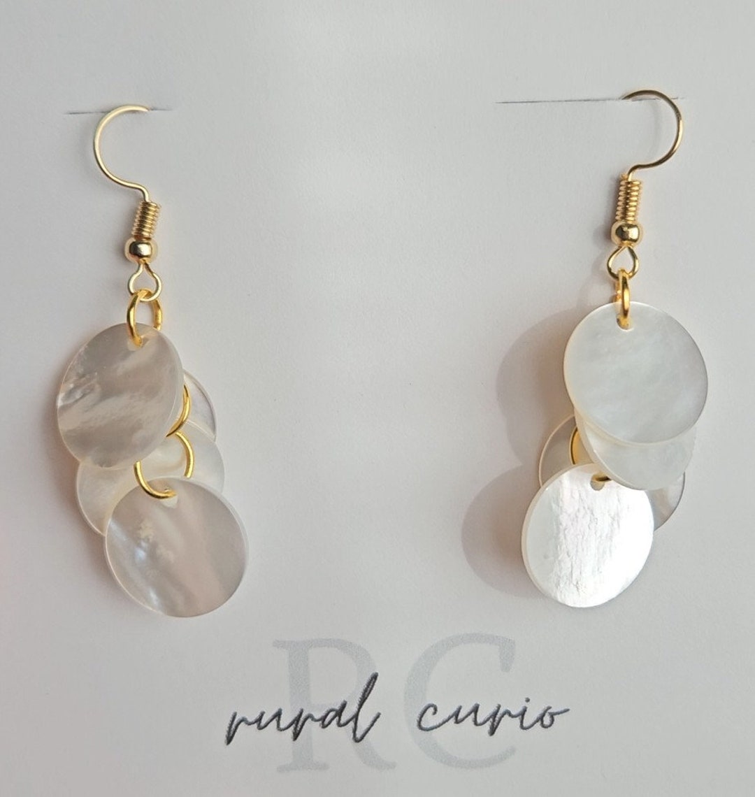 Handmade Earrings Earrings for Wife Dangle Pearl Gold Earrings Handmade