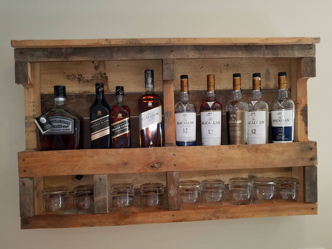 Scotch Rack with Glass Holder Etsy