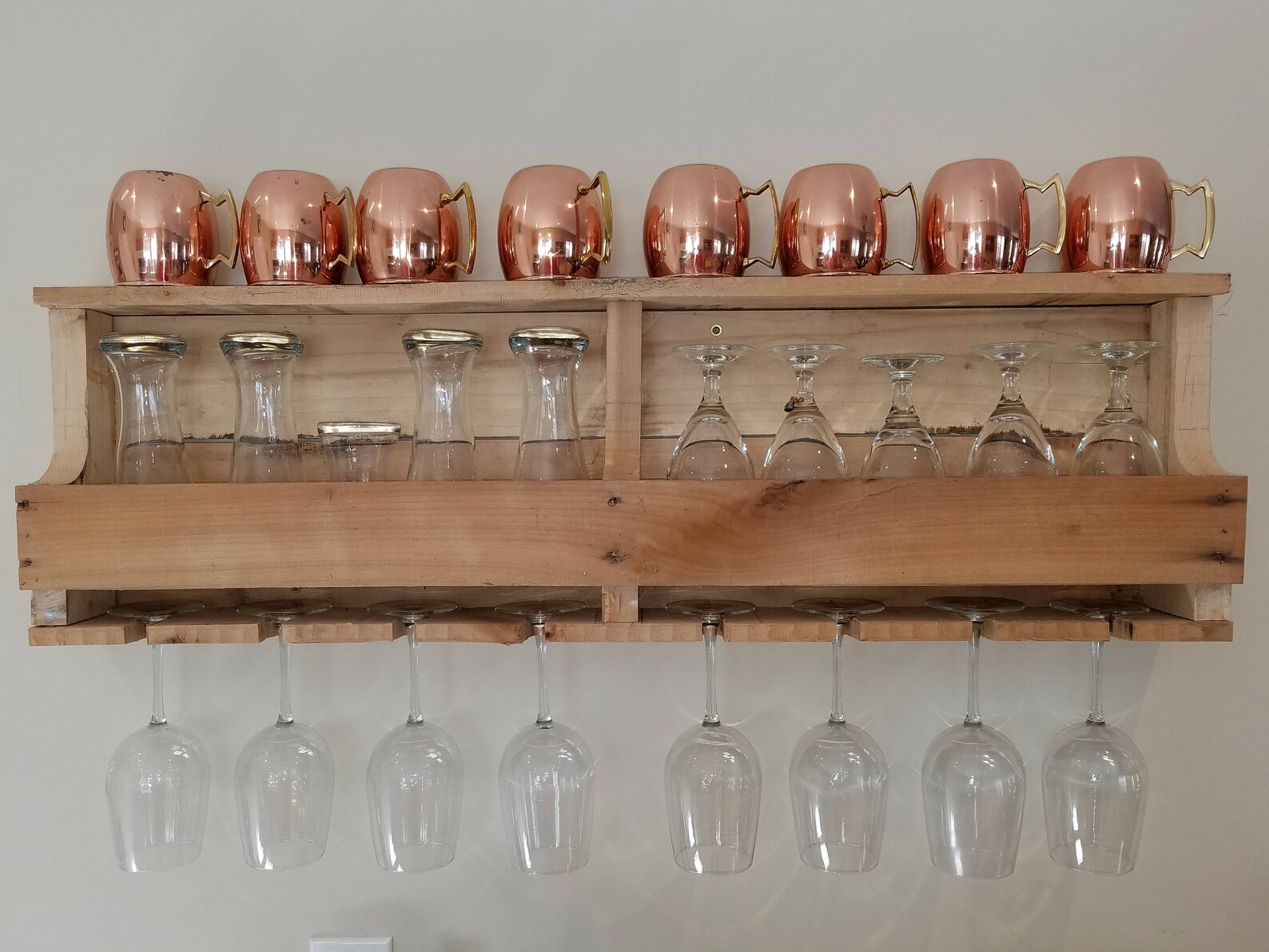 Wine & Beer Glass Rack for home bar Etsy